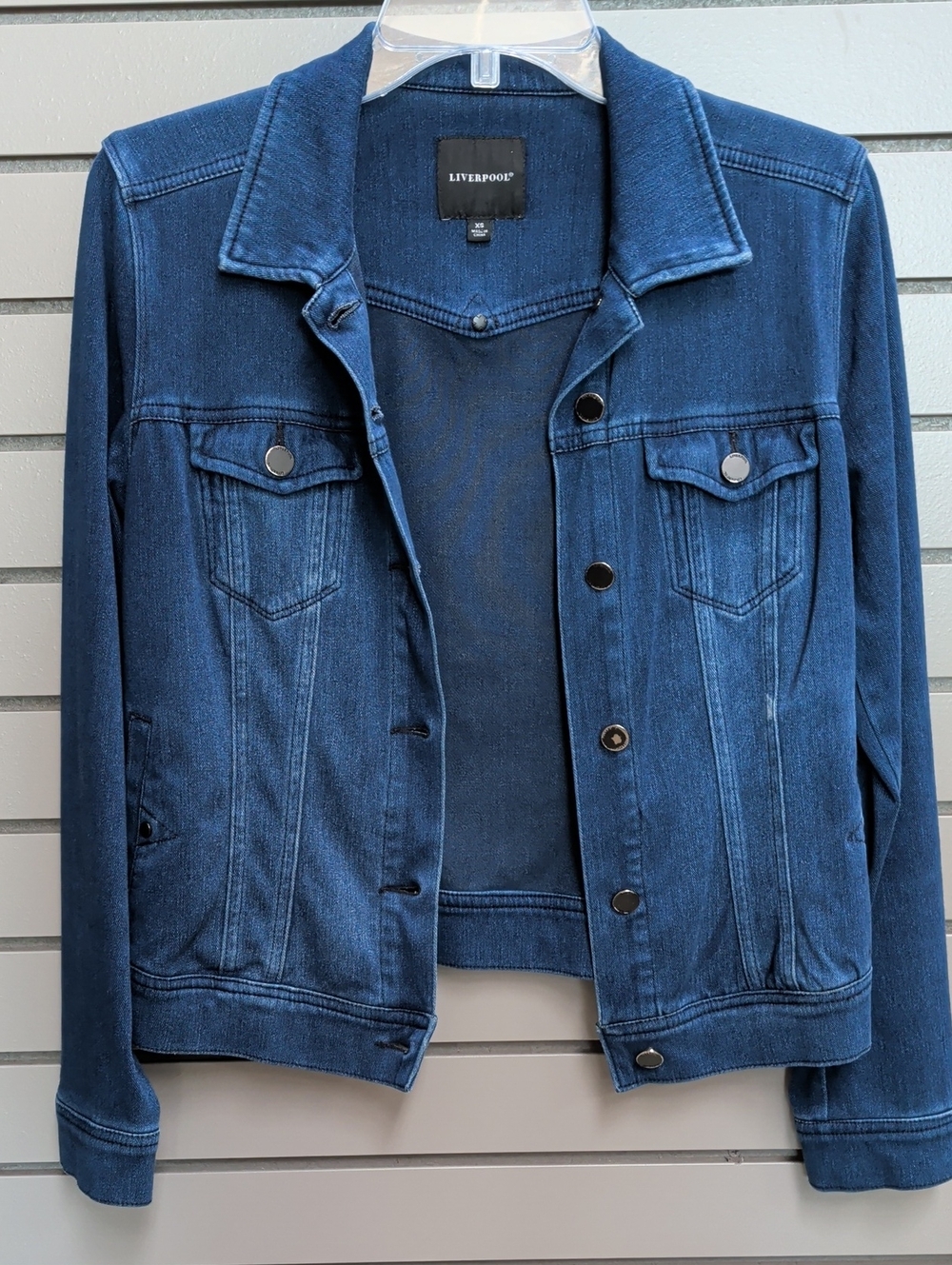Liverpool Blue Stretch Denim Jacket - Women's XS